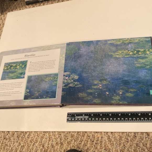 NWOT “Claude Monet Jigsaw Puzzle Book - Picture 7 of 9